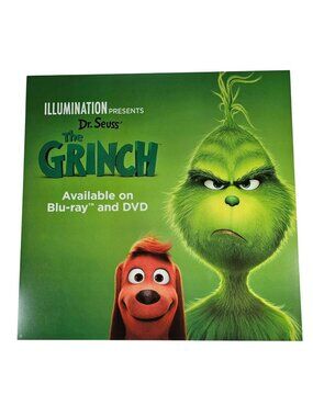Dr Seuss The Grinch 14" REDBOX SIGN Plastic Movie Poster Ad Wall Art